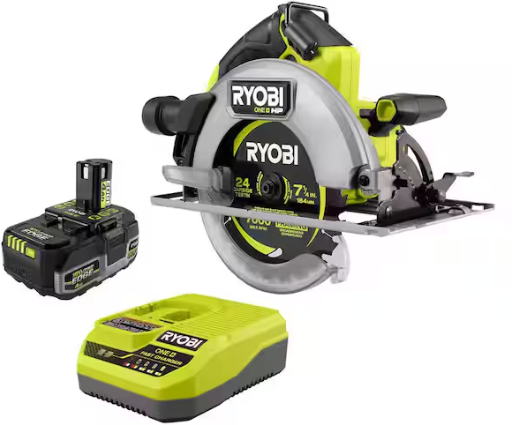 RYOBI ONE+ HP 18V Brushless Cordless 7-1/4 in. Circular Saw Kit with 4 Ah EDGE Battery and Charger