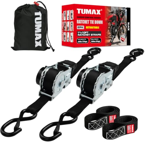 TUMAX Retractable Ratchet Straps 2-Pack Deal