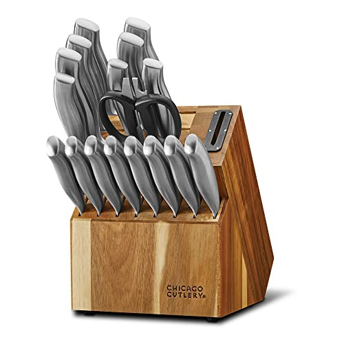 18 Pc. Chicago Cutlery Insignia Steel Kitchen Knife Block Set