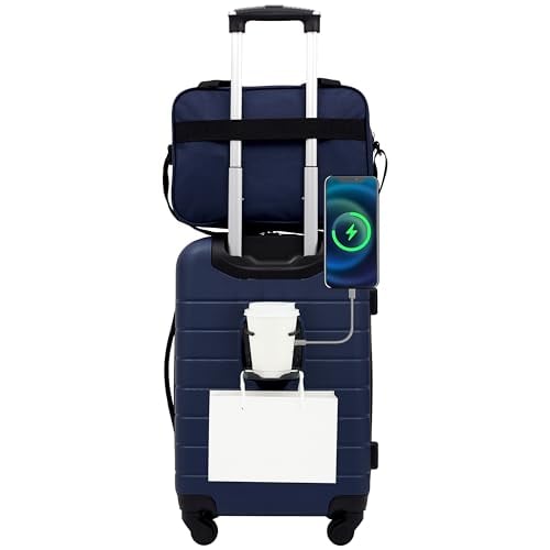 Wrangler Smart Spinner Hardside Luggage 2 Piece Set Deal