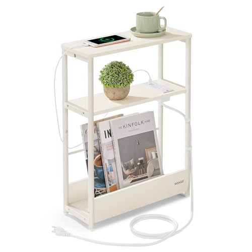 VASAGLE 3-Tier Side Table w/ Charging Station Deal