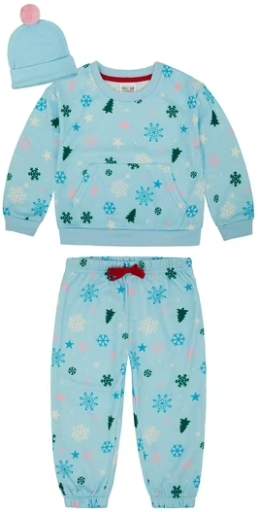 Joyful Moments Toddler 3-Piece Sweatshirt, Jogger Pants & Beanie Set