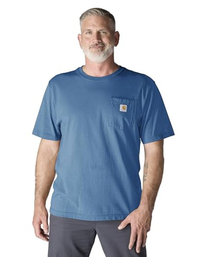 Carhartt Men’s Loose Fit Heavyweight Short-sleeve Pocket T-shirt Horizon Blue