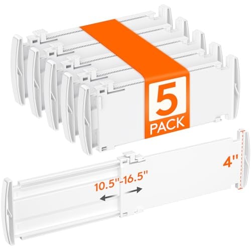 Lifewit 5-Pack 4" Expandable Drawer Dividers Deal