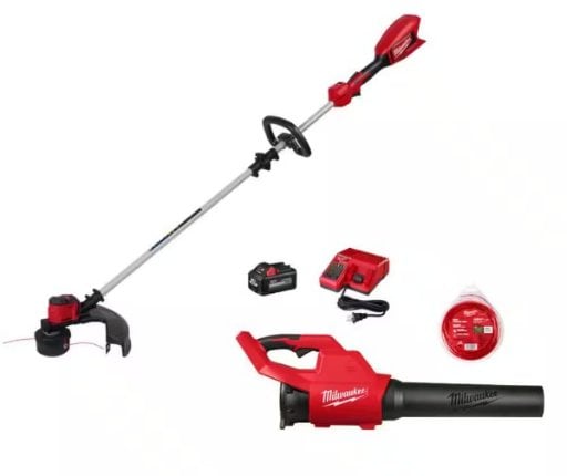 Milwaukee M18 Brushless 18V 16 in. Cordless Battery String Trimmer Kit w/ Blower, 0.080 in. x 150 ft. Trimmer Line Deal