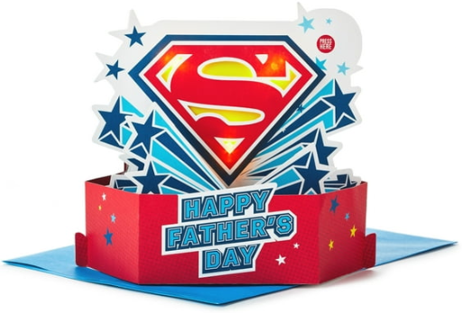 Superman Hallmark Paper Wonder Musical Pop Up Fathers Day Card