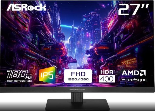 ASRock Phantom Gaming PG27FFT1B 27" 1ms 180Hz IPS FHD Monitor