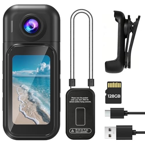 Body Camera with 128GB Built-in Memory