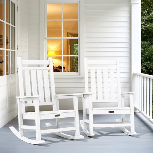 SERWALL Oversized Outdoor Rocking Chair Set of 2 Deal