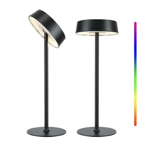 EZVALO USB-C Rechargeable Cordless Dimmable RGB Indoor/Outdoor Lamps 2-Pack Deal