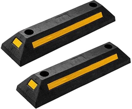 Zone Tech TS0006 Heavy Duty Rubber Parking Guide 21" 2-Pack