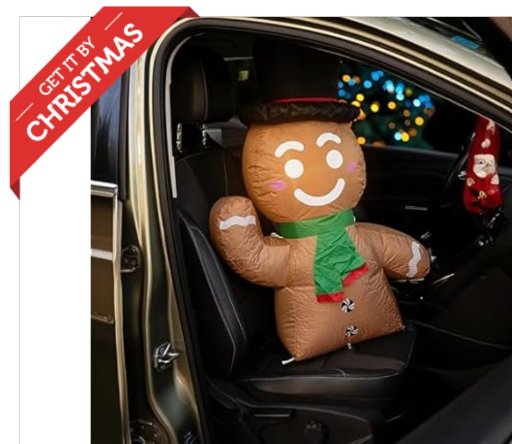 Zone Tech CR0003 Gingerbread Man Blow-Up for Cars