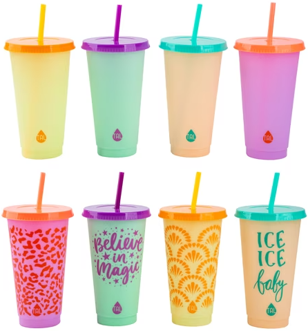 8-Pack 24-Oz TAL Color Changing Cups