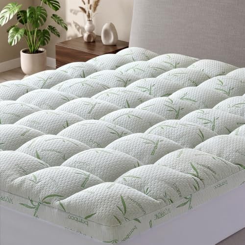 4 Inch Memory Foam Mattress Topper with Breathable Bamboo Cover