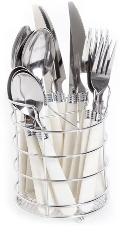Gibson Home Sensations II 16-Piece Stainless Steel Flatware Set with Wire Caddy Deal