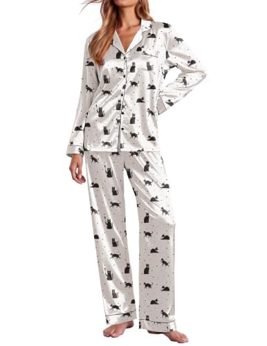 Ekouaer 2 Piece Long Silk Pajama Sets Deal