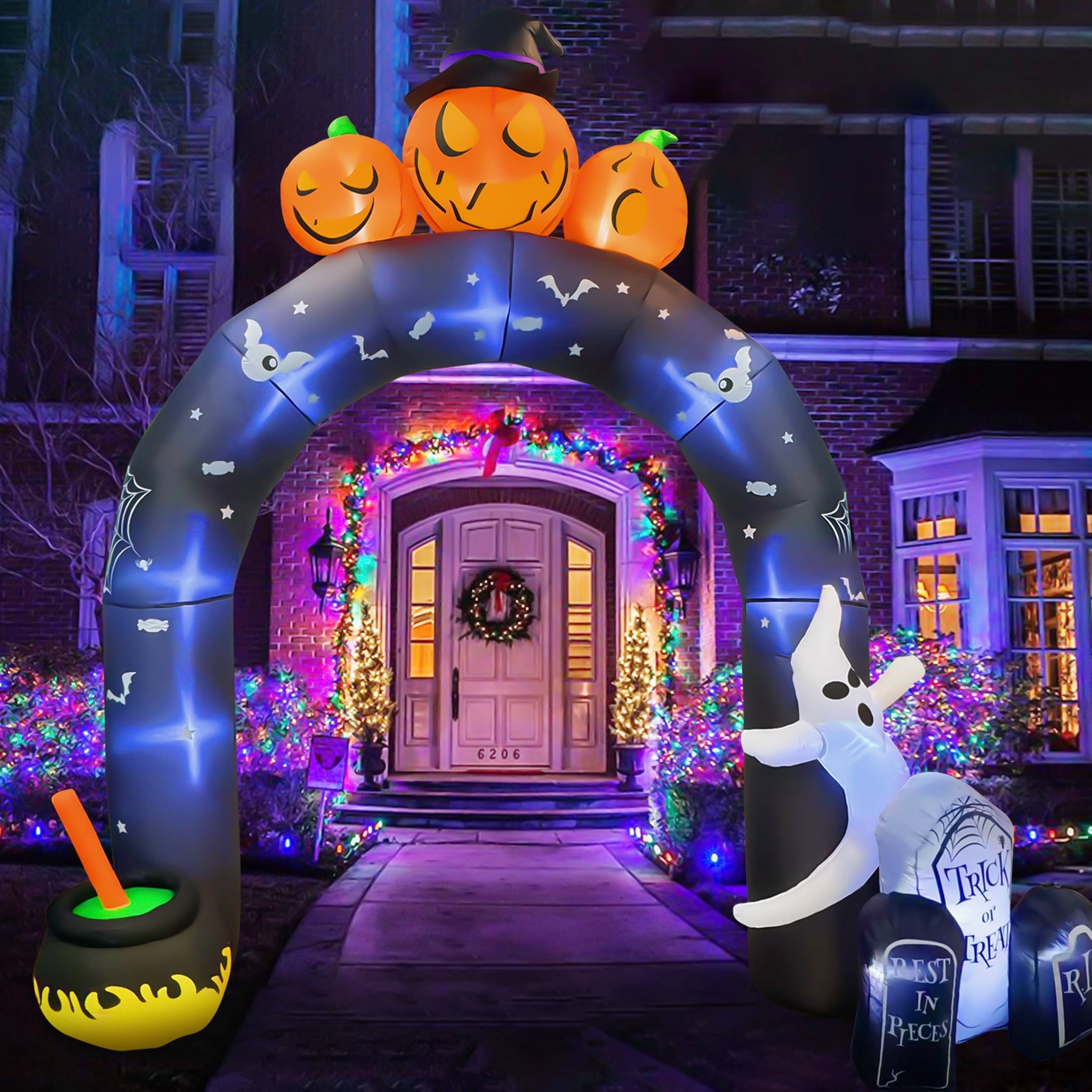 GVDV 10 FT Halloween Inflatables Archway Outdoor Decorations Deal
