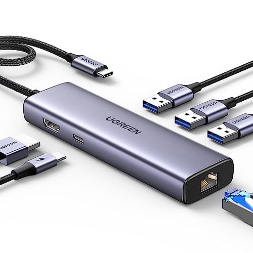 UGREEN Revodok 6-in-1 USB-C Hub w/ 4K HDMI, Gigabit Ethernet, 100W PD Charging & 3 USB-A 3.0 Ports Deal