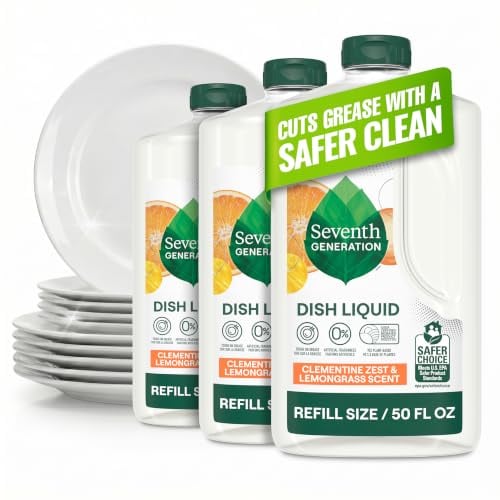 3-Pack 50-Oz Seventh Generation Dish Liquid Refill (Clementine Zest & Lemongrass) Deal