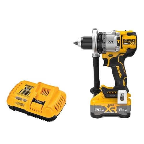 DEWALT 20V MAX XR 1/2 Inch Cordless Hammer Drill Kit with 8AH Battery