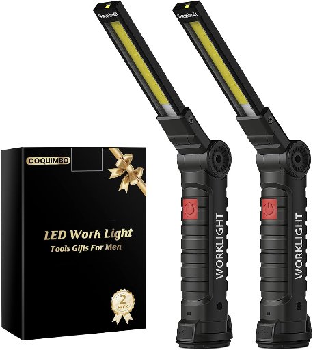 Coquimbo Rechargeable LED Work Light Magnetic (2 Pack Black)