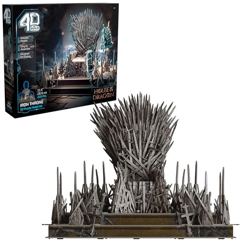 219-Piece 4D Build Game of Thrones Iron Throne 3D Model Kit