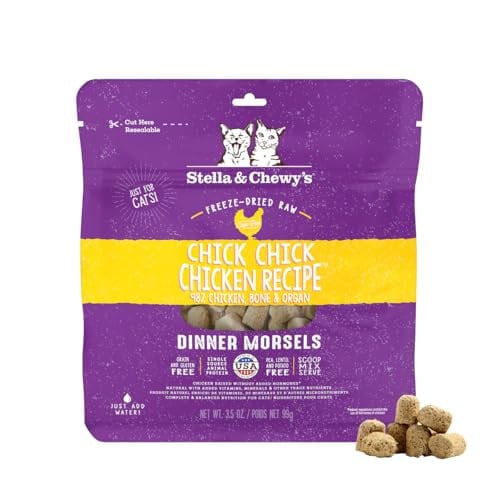 (Prime Deal) 3.5-Ounce Stella & Chewy's Chicken Recipe Freeze-Dried Raw Cat Dinner Morsels