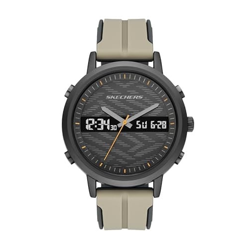 Skechers Men's Lawndale Analog-Digital Gray Silicone Watch Deal