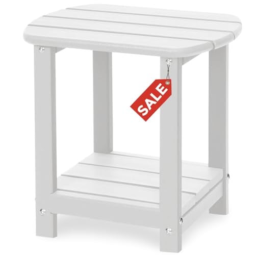 Gardenstar Adirondack 2-Tier Square HDPE Outdoor Side Table