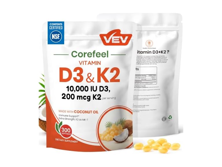 (App Exclusive) VEV Vitamin D3 K2 Softgels Deal
