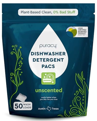 (Prime Deal) Puracy Dishwasher Pods Free & Clear 50 Count Deal