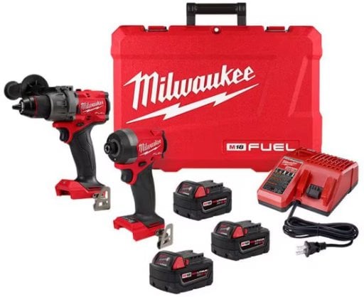Milwaukee M18 Fuel Hammer Drill Impact Driver Kit with Three 5.0Ah Batteries Deal
