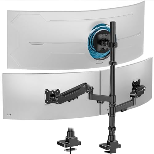 PUTORSEN Triple Monitor Mount w/ Gas Spring Arms (up to 49") Deal