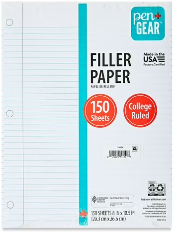 Pen+Gear Filler Paper, 150 Sheets Deal