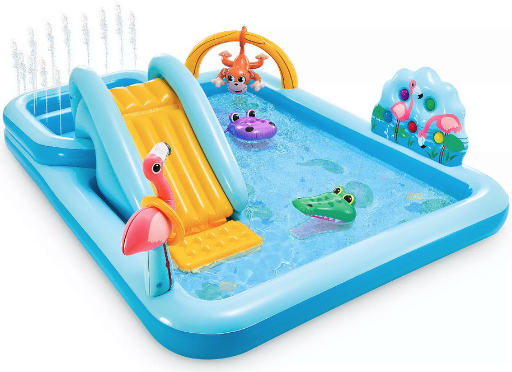 Intex 96" x 78" x 28" Inflatable Jungle Adventure Play Center Spray Kiddie Pool Deal