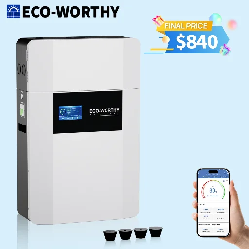 ECO-WORTHY 48V 100Ah Wall-Mount Indoor LiFePO4 Lithium Battery Deal