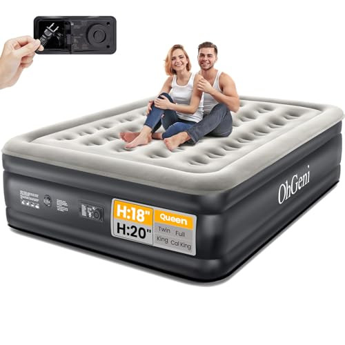 OhGeni Queen Air Mattress with Built in Pump