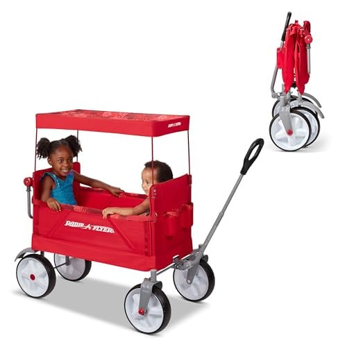 Radio Flyer Beach & Boardwalk Wagon Folding Beach Cart (Red)