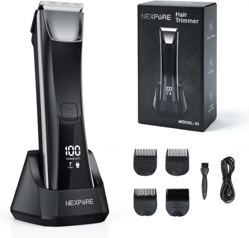 NEXPURE Body Hair Trimmer w/ LED Light, IPX5 Waterproof Deal