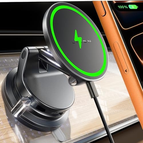 LISEN Magsafe Vacuum 15W Car Cell Mount Charger