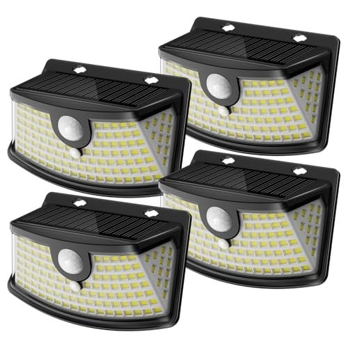 4-Pack Aootek 120-LEDs Solar Motion Sensor IP65 Lights (Daylight White) Deal