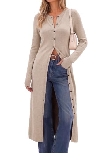 Arach&Cloz Women’s Wool Blend Slim Fit Duster