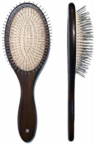 Wooden Paddle Hair Brush with Metal Bristles Deal