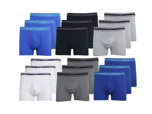 Blu Rock Men's Cotton Flex Stretch Boxer Briefs (Sizes, S to 2XL)