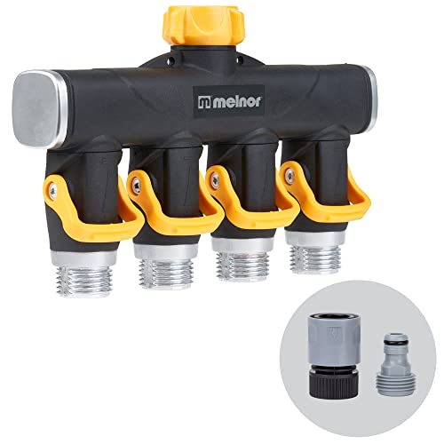 Melnor 4 Way Lever Flow Through Valve Connector Bundle Deal