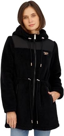 Reebok Women's Long Fleece Jacket Black Large