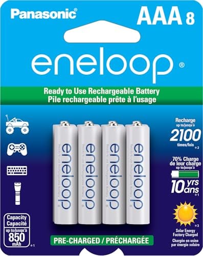 Eneloop Panasonic AAA 2100 Cycle Ni-MH Pre-Charged Rechargeable Batteries 8-Battery Pack Deal