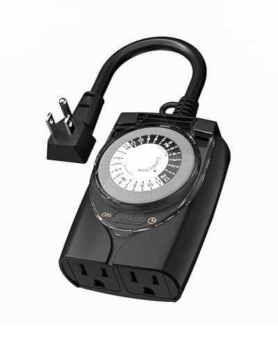 Outdoor Timer Outlet Waterproof 2 Grounded Outlets Deal