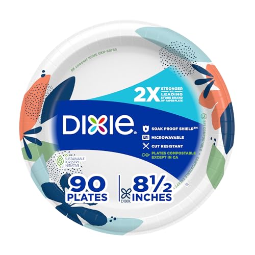 90-Count 8.5" Dixie Microwavable Soak-Proof Paper Plates Deal