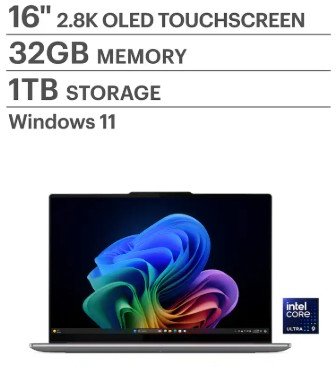 Lenovo Yoga Pro 9i 16" 2.8K OLED i9 285H RTX 5050 32GB RAM 1TB